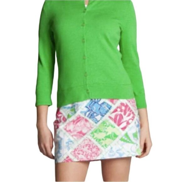 Lilly Pulitzer Jubilee Skirt 12 Multicolor‎ Patch Print A-line Mini Vibrant Fish - Picture 1 of 12